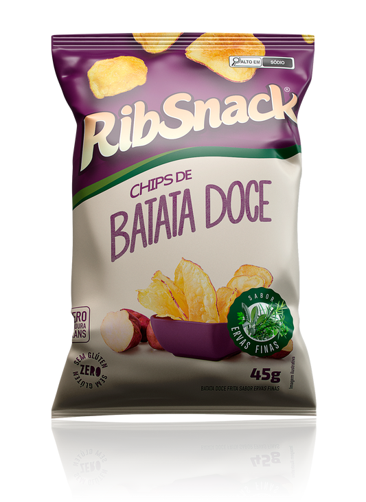 CHIPS DE BATATA DOCE - SABOR ERVAS FINAS